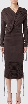 Balmain Abito midi in jersey drappeggiato
