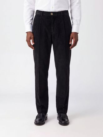 BRIGLIA 1949 Pantaloni chino in velluto a coste con pince e vestibilit&agrave; slim