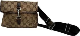 Gucci Pre-owned Vintage Heuptas - Dames - Vintage Heuptassen - Bruin - ONE Size - Leer - Vintage