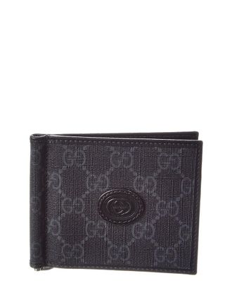 Gucci Black Gg Supreme Canvas Bifold Wallet Compact (Authentic Pre-Loved)