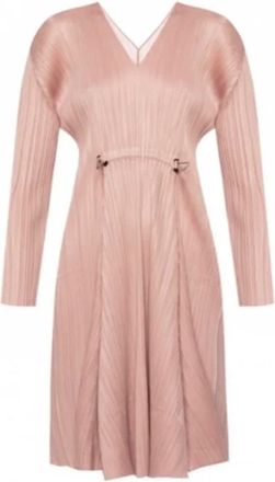 Issey Miyake Drawstring Waist Midi Dress