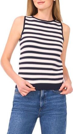 Halogen Stripe Knit Tank in Classic Navy/White/Grey at Nordstrom Rack, Size X-Small
