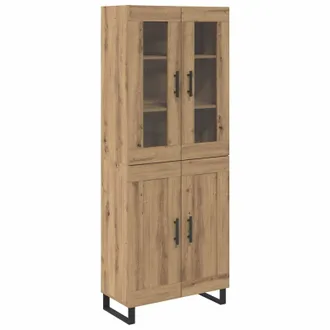 vidaXL Credenza 2 Pz Rovere Artigianale 69,5 X 34 X 180 Cm Vidaxl