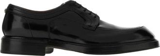 Dolce & Gabbana Lace-Up Derby Schoenen - Heren - Veterschoenen - Zwart - 43 1/2 EU - Leer - Schoenen
