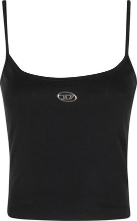 Diesel T-Hupy-Od Top - Dames - Tops zonder mouwen - Zwart - M - Katoen - Tops