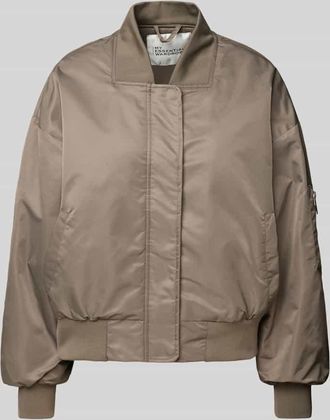 MY ESSENTIAL WARDROBE Bomberjacke mit Leistentaschen Modell Helga in Dunkelbraun, Gr&ouml;&szlig;e 40