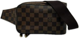 Louis Vuitton Beige Brown Damier Canvas Galle Coated Canvas Leather Shoulder Bag (Pre-Owned)