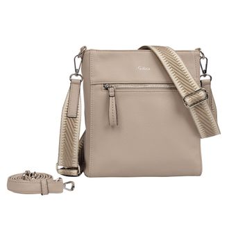 Gabor Umh&auml;ngetasche GABOR Silena, Damen, Gr. B/H/T: 25cm x 24cm x 4,5cm, grau (taupe), Polyurethan, clean, gepflegt, gepr&auml;gtes Muster, unifarben, Taschen Um