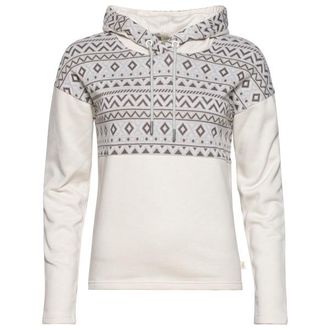 Chillaz Wallis Ornament Hoodie f&uuml;r Damen | grau/wei&szlig;
