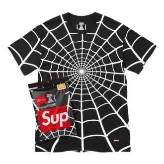 SUPREME x Hanes Spider-Man Tagless T-Shirt (2 Pack) Black SUP-SS26-190-BLK