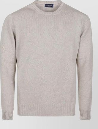 Drumohr ribbed cotton crew neck sweater