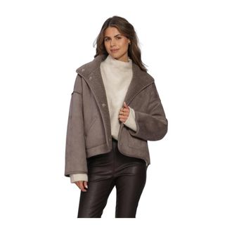 Knit-ted Jill Jacket - Dames - Jassen - Bruin - Maat: L/Xl Zijde