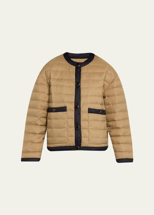 Veronica Beard Pearson Quilted Button-Front Jacket