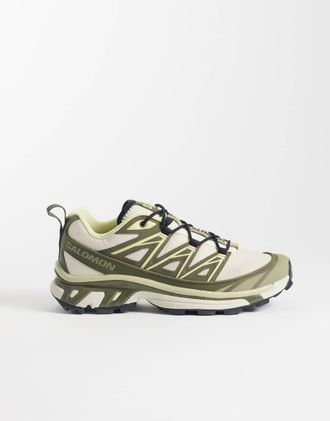 Salomon XT-6 Expanse - Sneakers color latte di mandorla e oliva-Verde