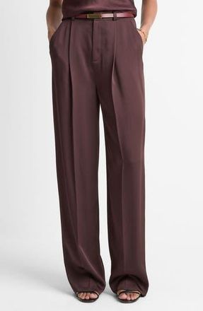 Vince Wide Leg Pleated Pants in Dark Fig at Nordstrom Rack, Size 16 (Similar To 14W-16W)