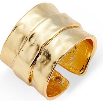 Karine Sultan Parchment Textured Ring in Gold at Nordstrom