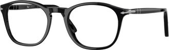 Persol Zwarte plastic montuur bril - Heren - Brillen - Zwart - 50 MM - Accessoires
