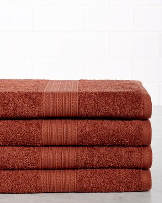 Superior Set Of Four Eco-Friendly Bath Cotton Towels
