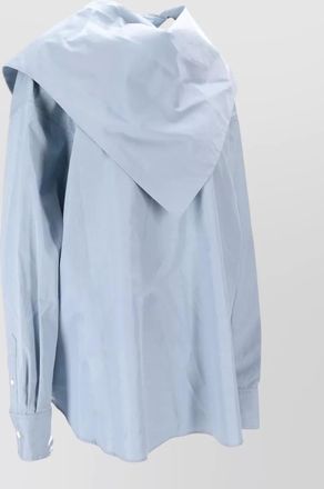 Ami bandana shirt hood long sleeves buttons