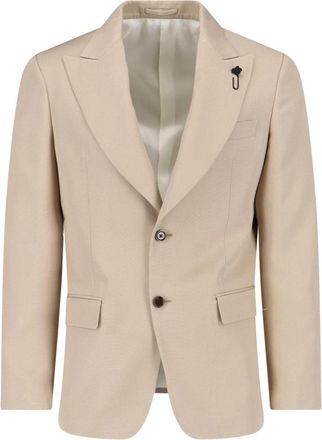 Lardini Single-Breasted Blazer - Beige