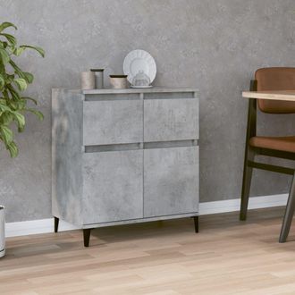 vidaXL Vidaxl - Aparador De Madera Contrachapada Gris Hormig&oacute;n 60x35x70 Cm