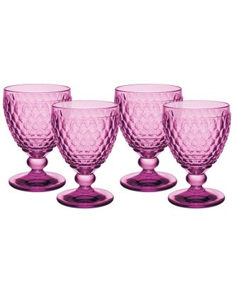 Villeroy & Boch Set Of 4 Boston Berry Water Goblets