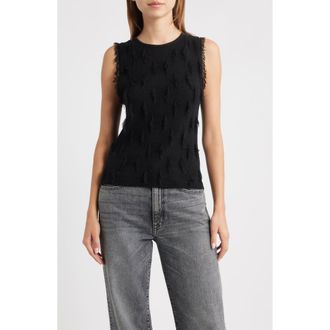 Rails Vidana Fringe Texture Sweater Vest in Black at Nordstrom Rack, Size Xx-Small