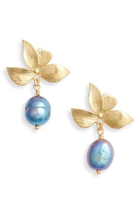 Monica Vinader Odyssey Drop Earrings in 18Ct Gold Vermeil
