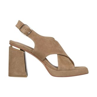 Alma En Pena Wide Strap Sandal - female - ALMA EN PENA - High Heel Sandals - Beige - 6 UK - Shoes
