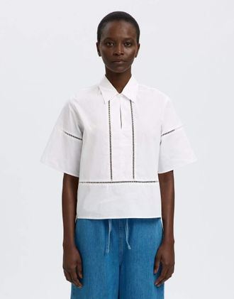 Selected Camicia a maniche corte bianco brillante