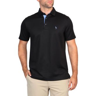 Tailorbyrd Solid Modal Blend Polo in Black at Nordstrom Rack, Size Large