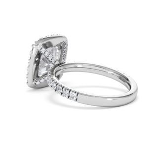 The Diamond Store Beatrice 3.55ct Lab Diamond Cushion Cut Engagement Ring in 18K White Gold G/VS1