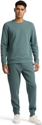 Onia Heavyweight Cotton Waffle Crewneck Sweatshirt in Fern at Nordstrom, Size Xx-Large