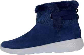 Skechers On-The-Go City 2-Cozy Vibe W Blue Suede Winter Boots ZAP1525