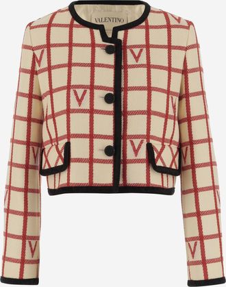 Valentino Garavani Beige Logo Jacket