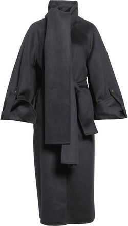 Zimmermann Valiant Wool Blend Coat with Scarf in Black at Nordstrom, Size 0