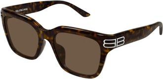 Balenciaga Vierkante Zonnebril - Dames - Zonnebrillen - Bruin - 56 MM - Accessoires