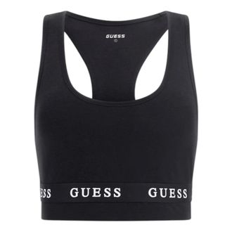 Guess Sport Bras, female, Black, Size: XS Aline Top Eco Stretch Jersey