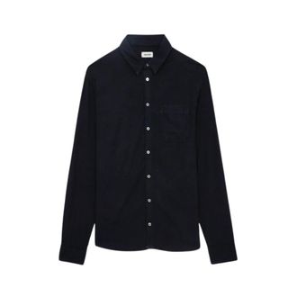 Zadig&Voltaire Casual Shirts, male, Black, Size: XL Long-Sleeved Shirt