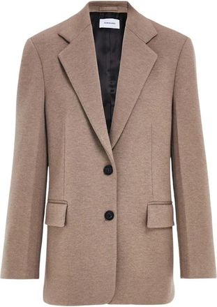 Ferragamo Jersey Wol Blazer - Dames - Blazers - Beige - 6XL - Wol - Jassen