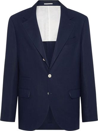 Brunello Cucinelli Blazer in lino - Blu