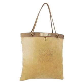 Loewe Pre-owned Shoulder Bag - Dames - Vintage Shopper - Beige - ONE Size - Leer - Vintage