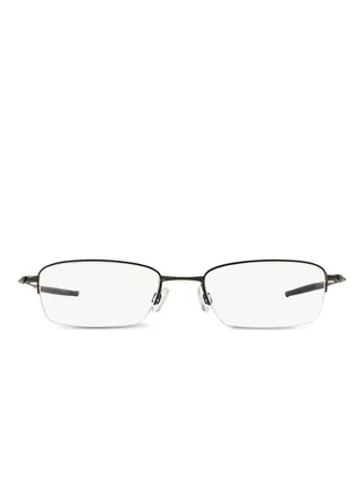 Oakley Top Spinner rectangle-frame glasses - men - Metal - 53 - Black