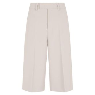 Federica Tosi Cady Bermuda Shorts - Dames - Korte Broeken - Grijs - S - Wol - Korte Broeken