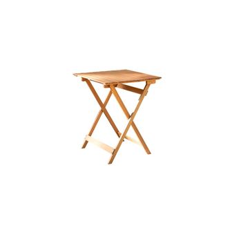 Tikamoon Mesa de jard&iacute;n plegable de acacia maciza para 2 personas