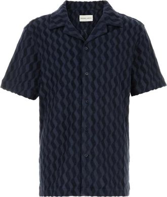 Frescobol Carioca Roberto Terry Katoenen Shirt - Heren - Overhemden - Blauw - Maat: XL Katoen
