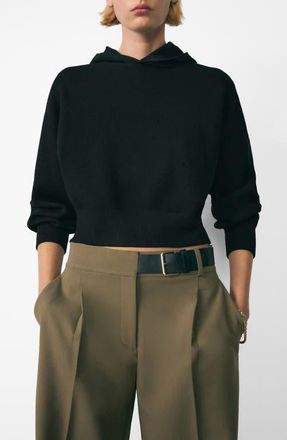Mango Hooded Sweater in Black at Nordstrom, Size X-Small