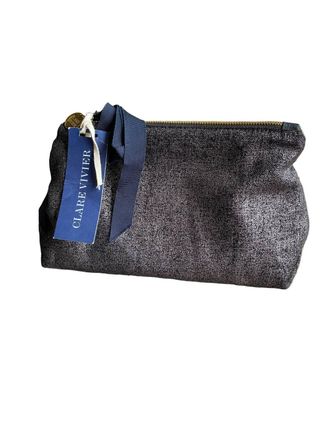 Clare Vivier Womens Mimi Pouch In Rose Gold Linen