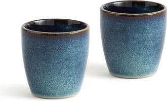 La Redoute Interieurs Set van 2 tassen in aardewerk, Onda