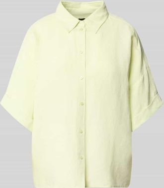 Boss Orange by Hugo Boss BOSS Orange Regular Fit Bluse aus Leinen-Viskose-Mix Modell BISENAS in Hellgruen, Gr&ouml;&szlig;e 34